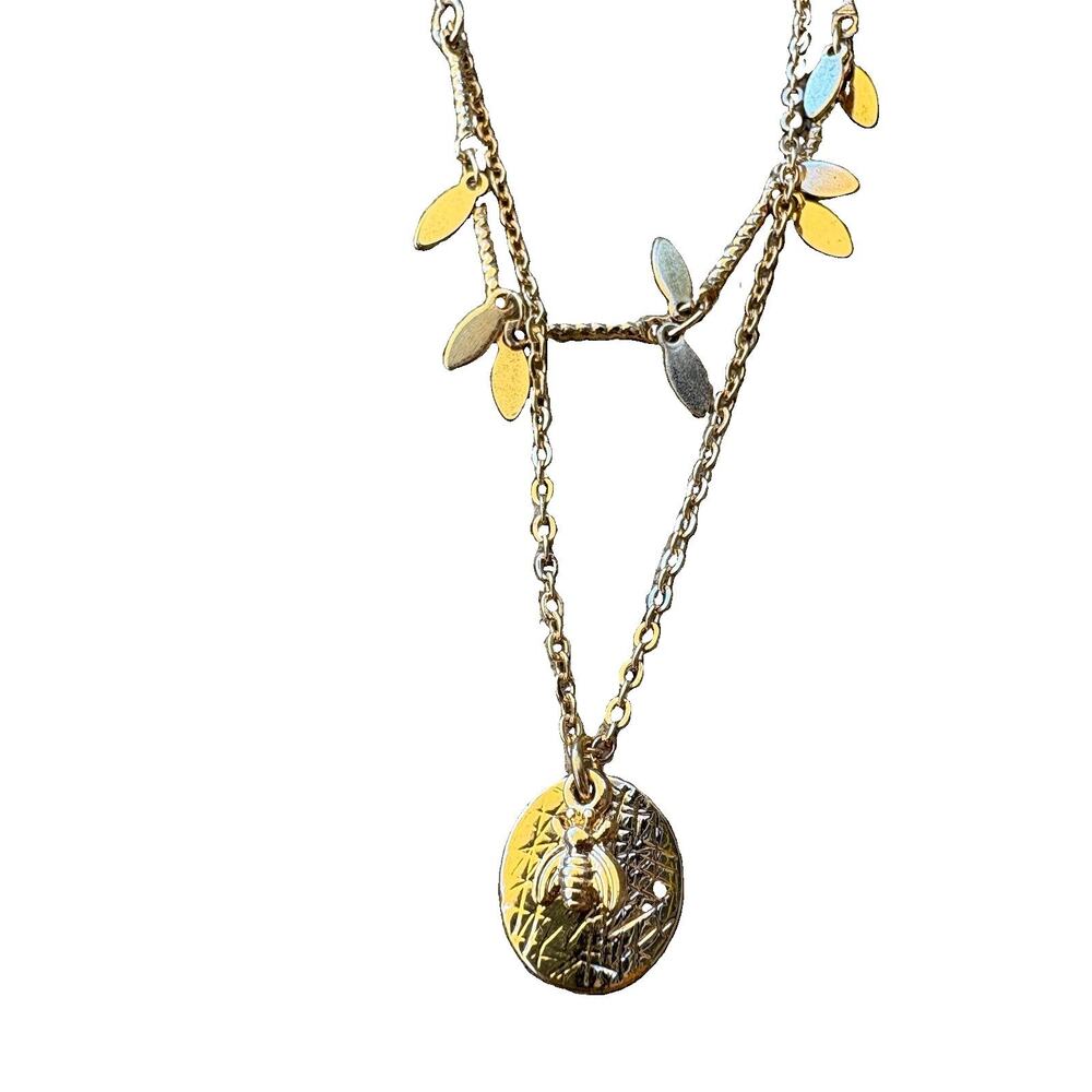 NWT Park Lane "Honey" Bee Double Strand Gold Tone Necklace Dainty Multi Strand